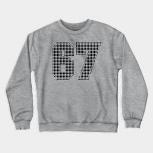 Plaid Number - 67 - Dark Crewneck Sweatshirt